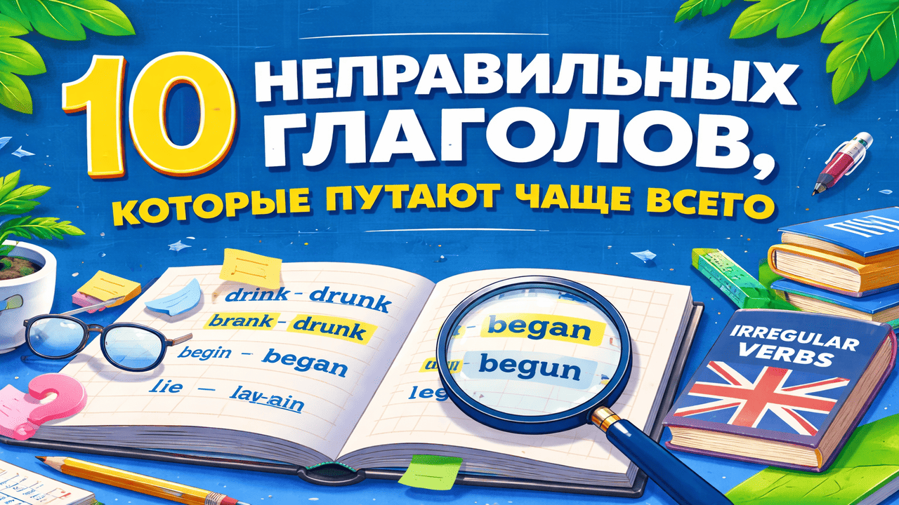 10 неправильных глаголов, которые путают чаще всего